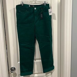 Kut from the Kloth green corduroy pant, size 10